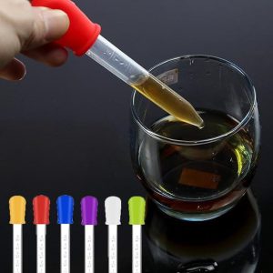 6pcs 5ml Liquid Dropper with Measurements Mark - Silicone and Plastic Pipettes Transfer Eyedropper With Bulb Tip For Laboratory Experimental Supplies Pipette