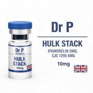 Dr P. Hulk Stack 10mg Ipamorelin 5mg + CJC (w/o DAC) 5mg Research Grade Material (For Laboratory Use Only)